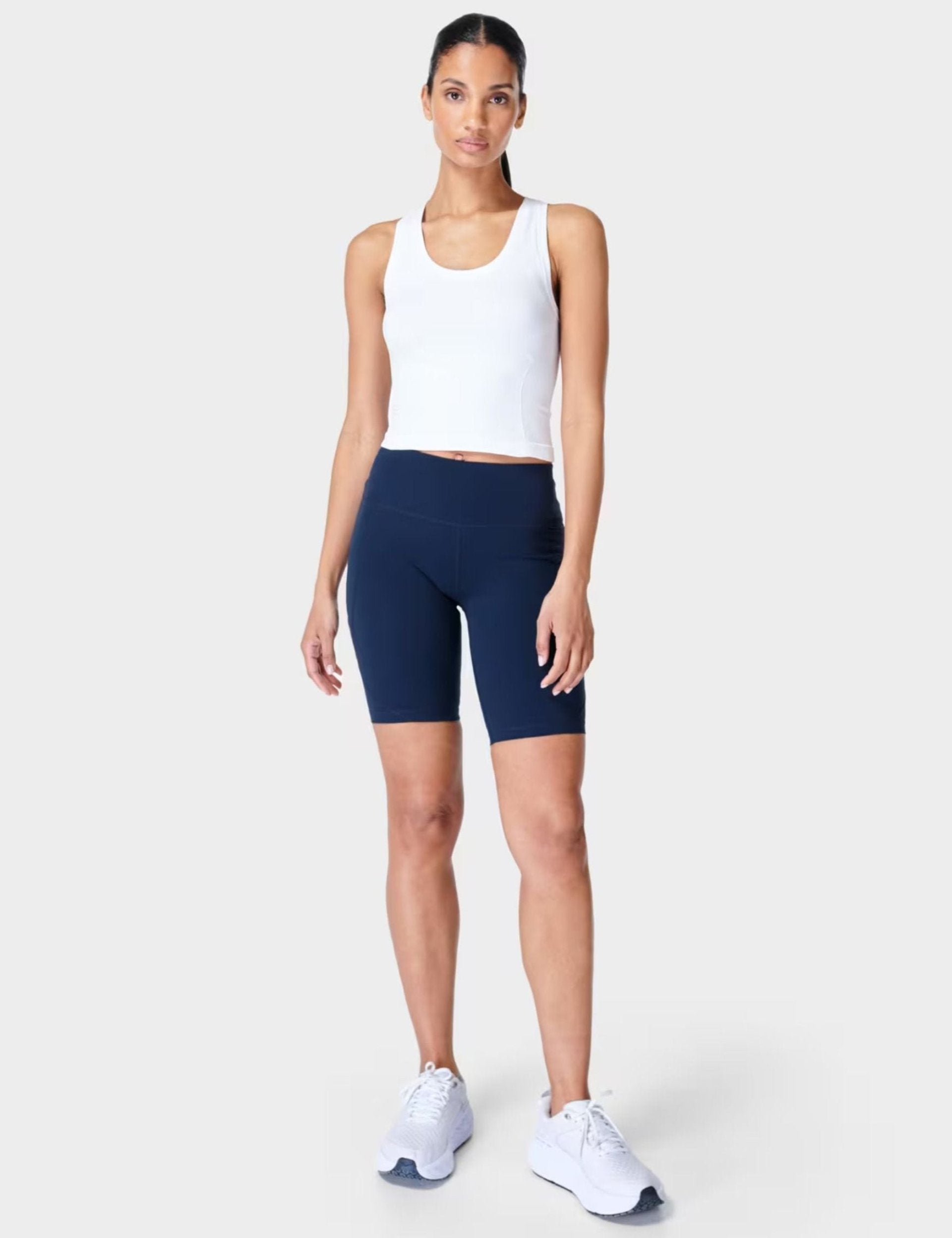 Sweaty Betty | Athlete Crop Seamless Gym Vest -White | The Sports Edit