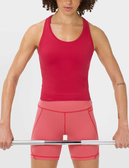 Sweaty Betty Athlete Crop Seamless Workout Vest - Crimson Redimages4- The Sports Edit