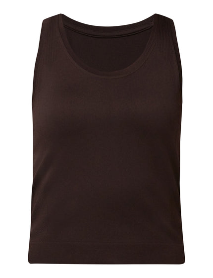 Sweaty Betty Athlete Crop Seamless Workout Vest - Espresso Brownimages6- The Sports Edit