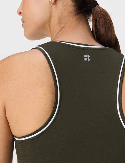 Sweaty Betty Athlete Crop Seamless Workout Vest - Nori Greenimages4- The Sports Edit