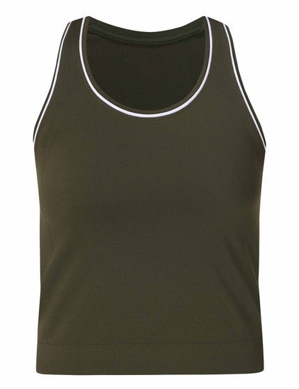 Sweaty Betty Athlete Crop Seamless Workout Vest - Nori Greenimages6- The Sports Edit