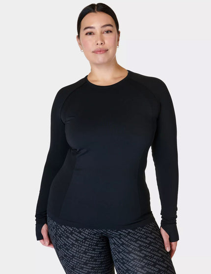 Sweaty Betty Athlete Seamless Gym Long Sleeve Top - Blackimages1- The Sports Edit