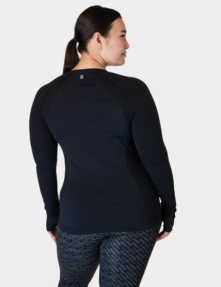 Sweaty Betty Athlete Seamless Gym Long Sleeve Top - Blackimages2- The Sports Edit