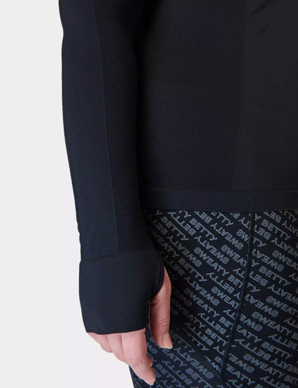 Sweaty Betty Athlete Seamless Gym Long Sleeve Top - Blackimages4- The Sports Edit