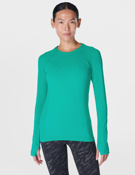 Sweaty Betty Athlete Seamless Gym Long Sleeve Top - Gem Greenimages1- The Sports Edit