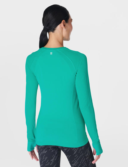 Sweaty Betty Athlete Seamless Gym Long Sleeve Top - Gem Greenimages2- The Sports Edit