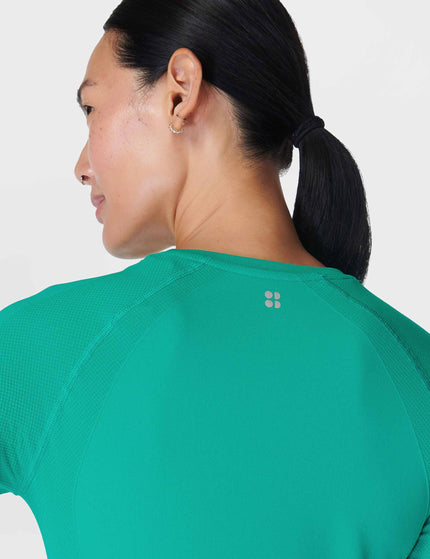 Sweaty Betty Athlete Seamless Gym Long Sleeve Top - Gem Greenimages3- The Sports Edit