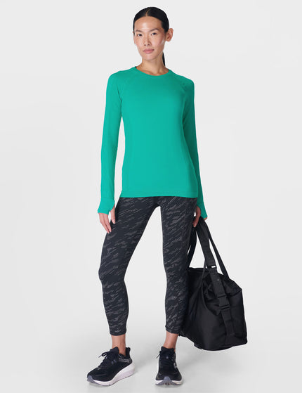 Sweaty Betty Athlete Seamless Gym Long Sleeve Top - Gem Greenimages6- The Sports Edit