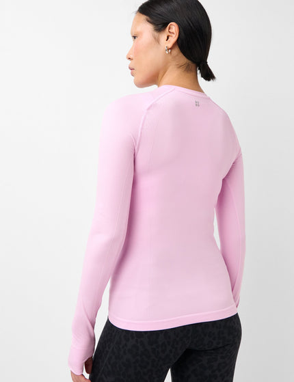 Sweaty Betty Athlete Seamless Gym Long Sleeve Top - Lilac Pinkimages2- The Sports Edit