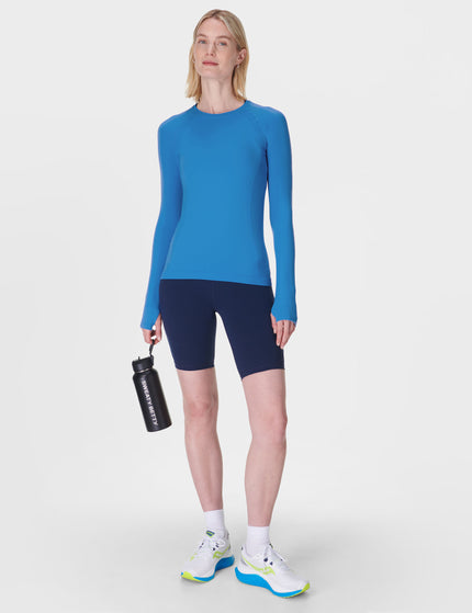 Sweaty Betty Athlete Seamless Gym Long Sleeve Top - Tidal Blueimages5- The Sports Edit