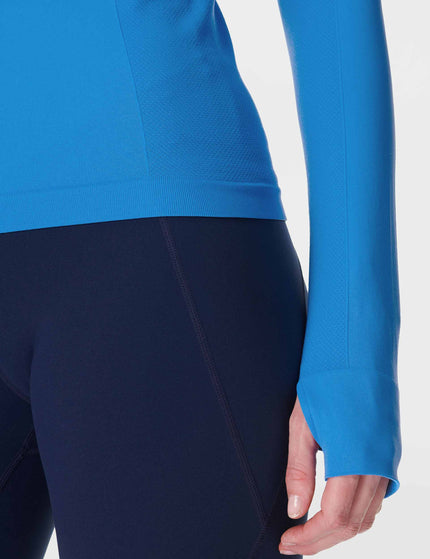 Sweaty Betty Athlete Seamless Gym Long Sleeve Top - Tidal Blueimages4- The Sports Edit