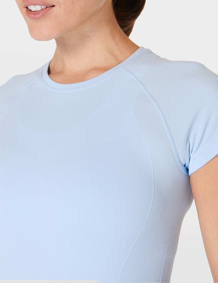 Sweaty Betty Athlete Seamless Gym T-Shirt - Breeze Blueimages4- The Sports Edit