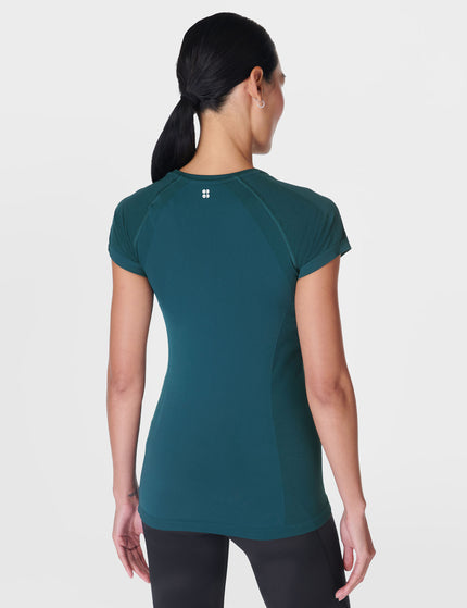 Sweaty Betty Athlete Seamless Gym T-Shirt - Deep Greenimages2- The Sports Edit