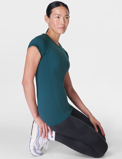 Sweaty Betty Athlete Seamless Gym T-Shirt - Deep Greenimages5- The Sports Edit