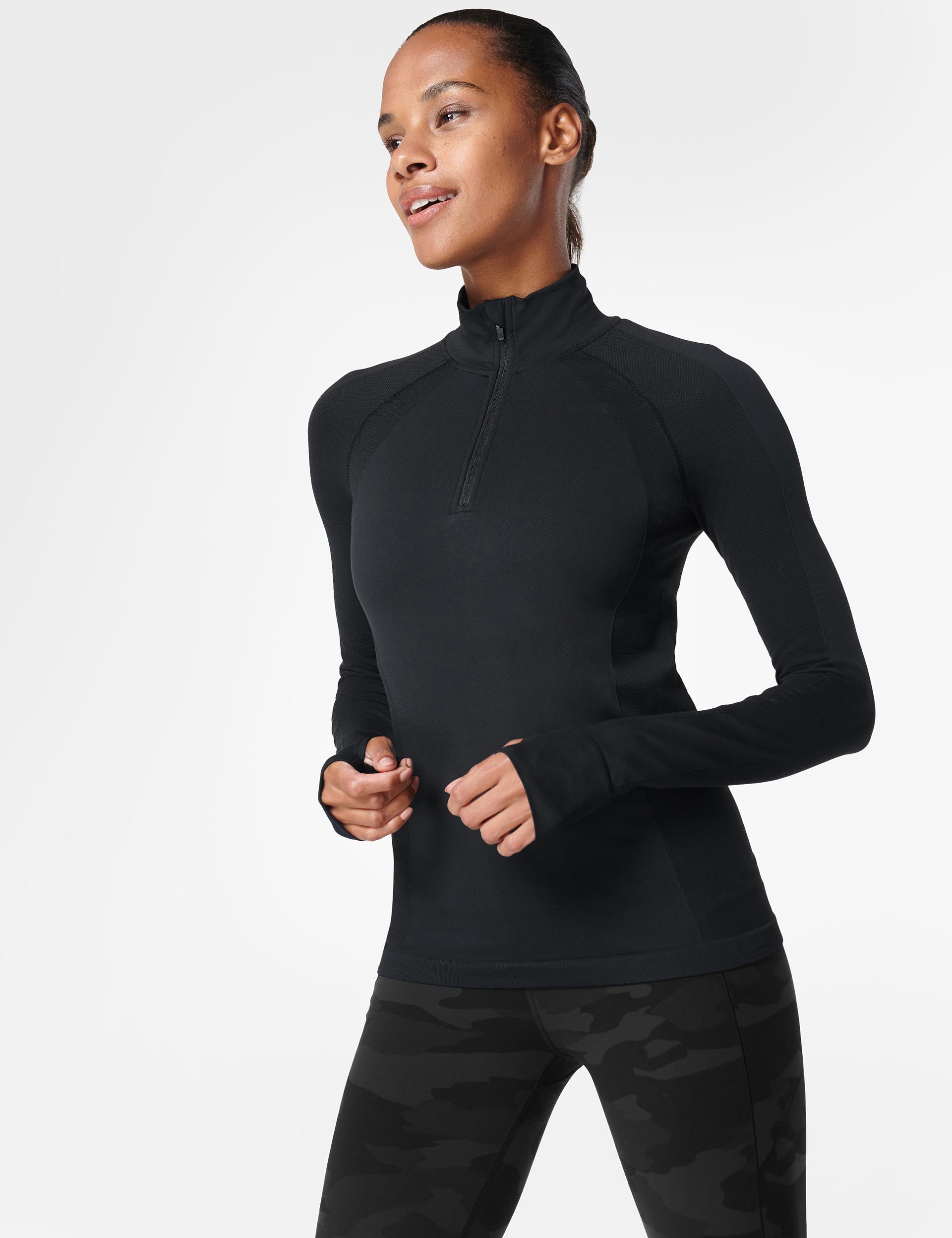 Athlete Seamless Half Zip Long Sleeve Top