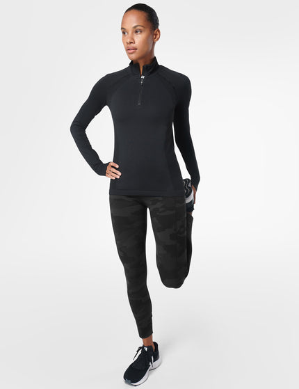 Sweaty Betty Athlete Seamless Half Zip Long Sleeve Top - Blackimages6- The Sports Edit