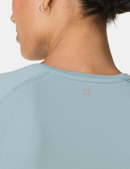 Sweaty Betty Athlete Seamless Workout Long Sleeve Top - Vapour Blueimages4- The Sports Edit