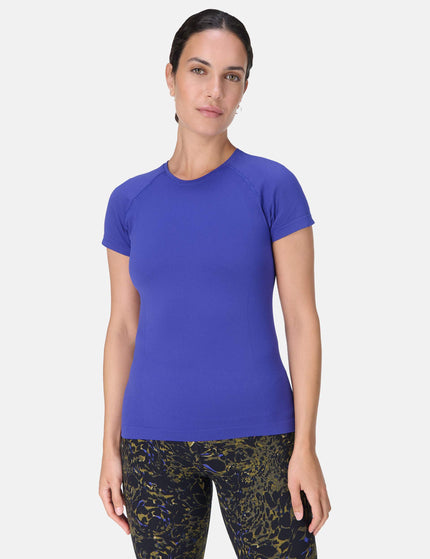 Sweaty Betty Athlete Seamless Workout T-Shirt - Rich Blueimages1- The Sports Edit