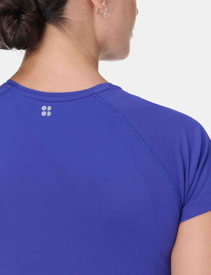 Sweaty Betty Athlete Seamless Workout T-Shirt - Rich Blueimages4- The Sports Edit