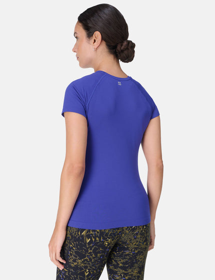 Sweaty Betty Athlete Seamless Workout T-Shirt - Rich Blueimages2- The Sports Edit