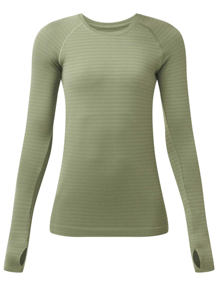 Sweaty Betty Athlete Textured Stripe Long Sleeve Top - Bracken Greenimages6- The Sports Edit