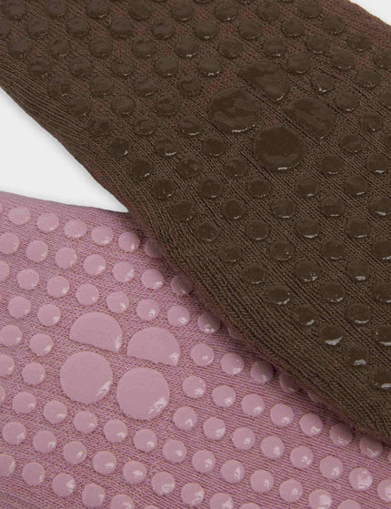Sweaty Betty Ballet Gripper Socks 2 Pack - Deco Pink/Chestnut Brownimages3- The Sports Edit