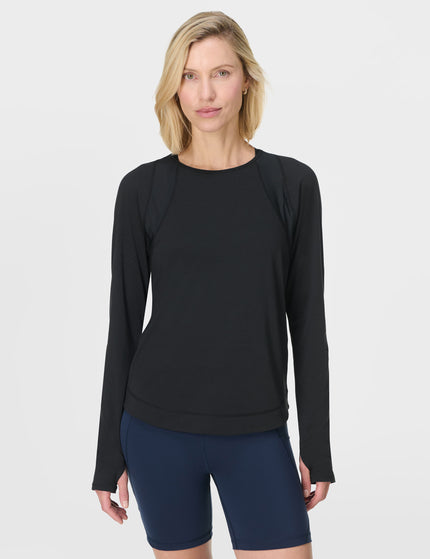 Sweaty Betty Breathe Easy Mesh Long Sleeve Top - Blackimages1- The Sports Edit