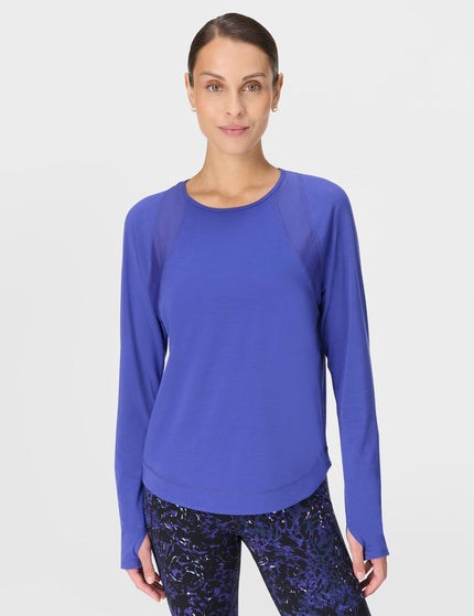 Sweaty Betty Breathe Easy Mesh Long Sleeve Top - Rich Blueimages1- The Sports Edit