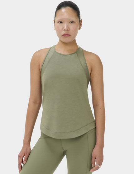 Sweaty Betty Breathe Easy Mesh Run Vest Top - Bracken Greenimages1- The Sports Edit