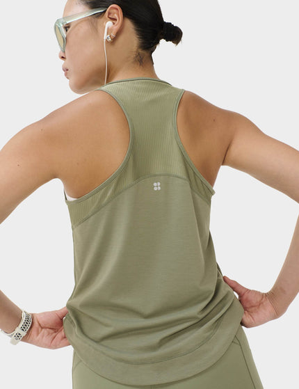 Sweaty Betty Breathe Easy Mesh Run Vest Top - Bracken Greenimages3- The Sports Edit