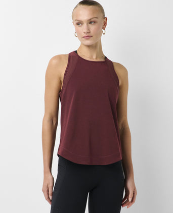 Breathe Easy Mesh Run Vest Top - Malbec Red