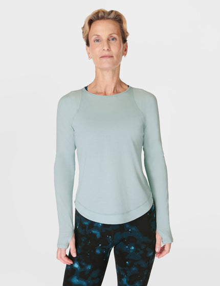 Sweaty Betty Breathe Easy Running Long Sleeve Top - Muted Teal Blueimages1- The Sports Edit