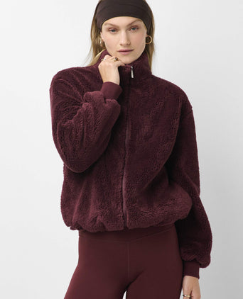 Canyon Fleece Zip Up - Malbec Red