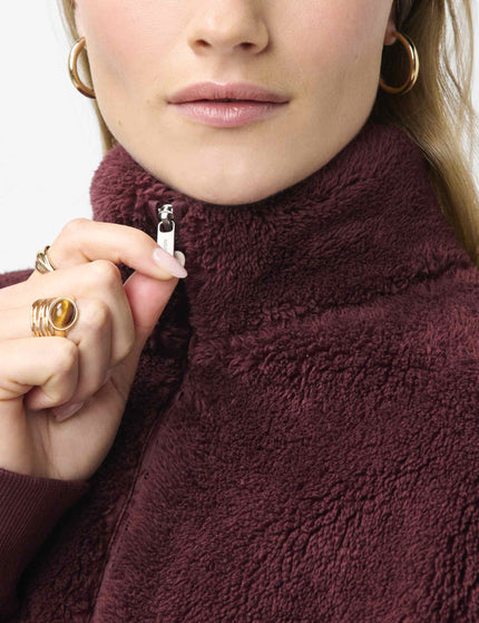 Sweaty Betty Canyon Fleece Zip Up - Malbec Redimages3- The Sports Edit