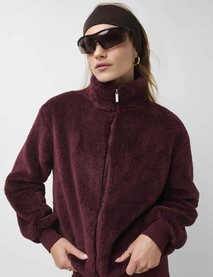 Sweaty Betty Canyon Fleece Zip Up - Malbec Redimages5- The Sports Edit