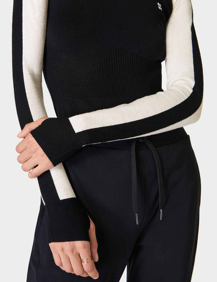 Sweaty Betty Colour Block Merino Base Layer Top - Blackimages4- The Sports Edit