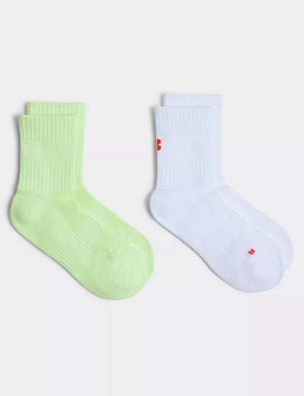 Sweaty Betty Crew Running Socks 2 Pack - Matcha Greenimages1- The Sports Edit