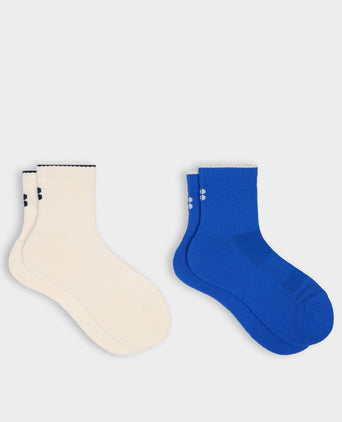 Crew Running Socks 2 Pack - Prussian Blue/French Navy Blue