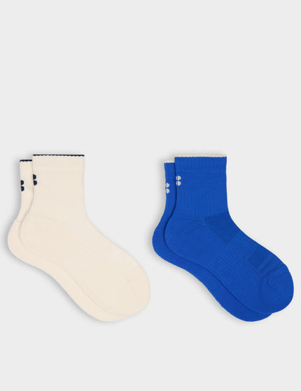 Sweaty Betty Crew Running Socks 2 Pack - Prussian Blue/French Navy Blueimages1- The Sports Edit