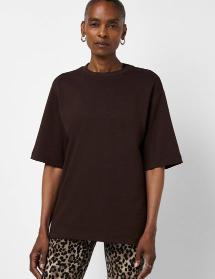 Sweaty Betty Elevated Cotton Longline T-Shirt - Espresso Brownimages1- The Sports Edit