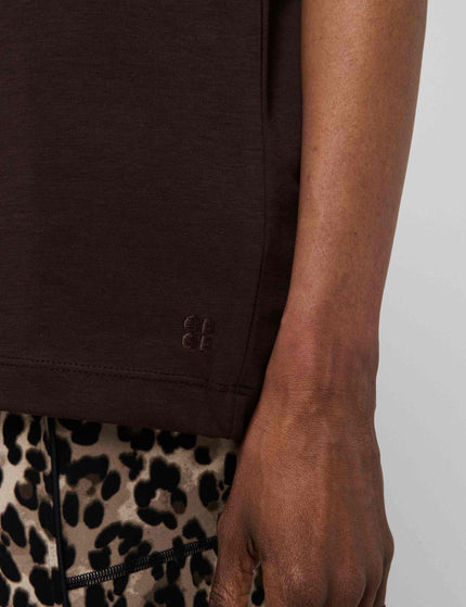 Sweaty Betty Elevated Cotton Longline T-Shirt - Espresso Brownimages3- The Sports Edit