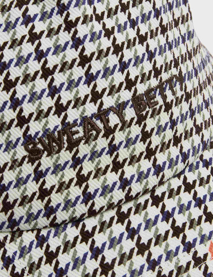 Sweaty Betty Embroidery Cap - Brown Houndstooth Check Printimages3- The Sports Edit