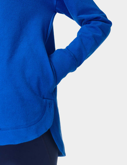 Sweaty Betty Escape Italian Fleece Hoody - Lightning Blueimages4- The Sports Edit