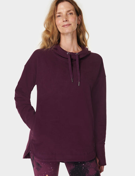 Sweaty Betty Escape Luxe Fleece Hoody - Midnight Cherry Purpleimages3- The Sports Edit