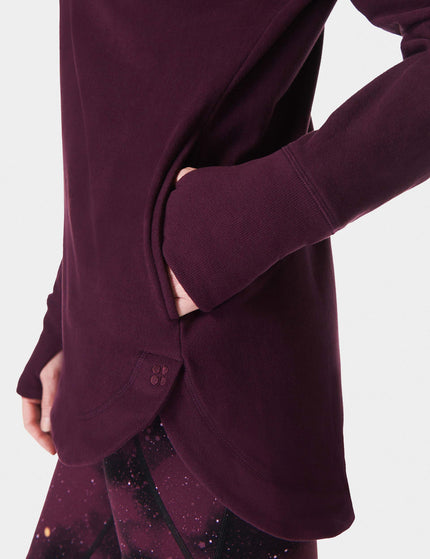 Sweaty Betty Escape Luxe Fleece Hoody - Midnight Cherry Purpleimages5- The Sports Edit