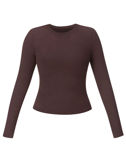 Sweaty Betty Essential Sculpt Long Sleeve Top - Sable Brownimages8- The Sports Edit