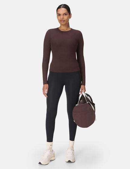 Sweaty Betty Essential Sculpt Long Sleeve Top - Sable Brownimages6- The Sports Edit