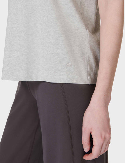 Sweaty Betty Essential Sleeveless Vest - Light Grey Marlimages4- The Sports Edit