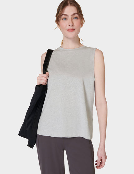 Sweaty Betty Essential Sleeveless Vest - Light Grey Marlimages5- The Sports Edit