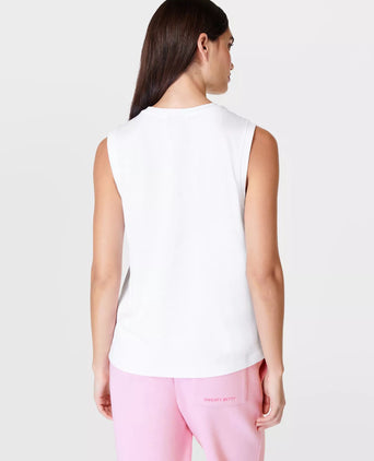 Essential Sleeveless Vest - White